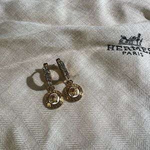 Crystal Medusa drop earrings